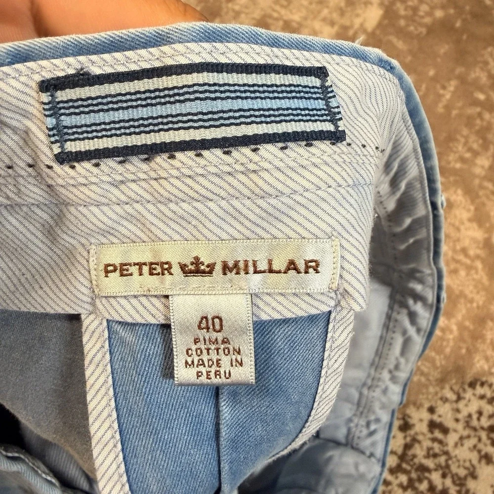 Peter Millar Pima Cotton Shorts‎ Chino Mens 40 Blue/Beige Golf  Set Of 2